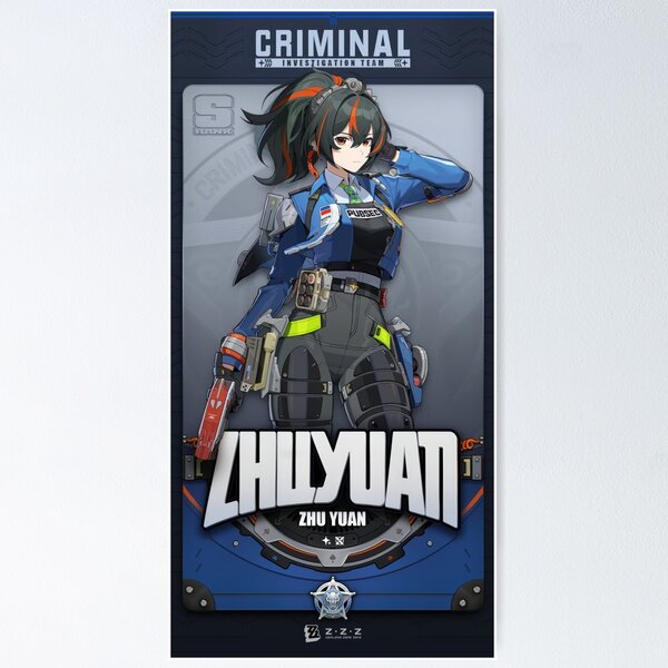 Item preview, Zhu Yuan Official Poster, Zenless Zone Zero designed and sold by Astral Drop.