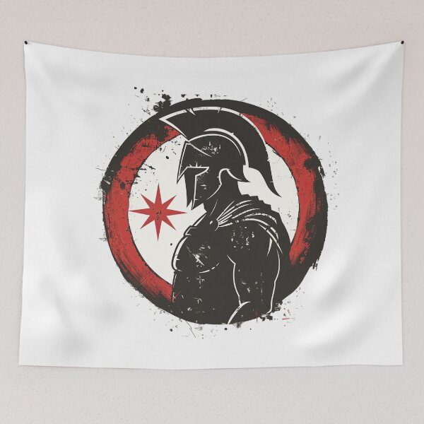 Item preview, Roman hoplite with shooting star logo designed and sold by Micapox.