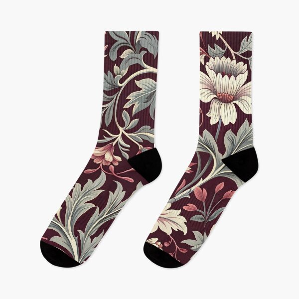 Item preview, Burgundy Floral 05 (inspired by William Morris) designed and sold by MerkintileEXG.