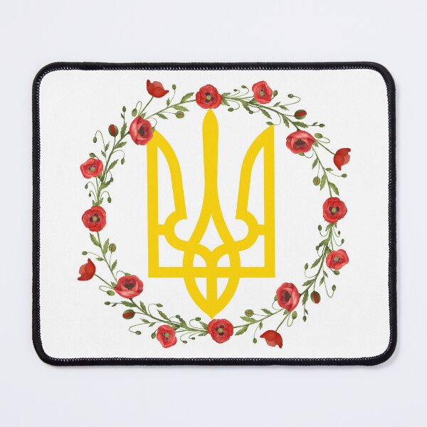 Item preview, Ukrainian trident with poppy wreath designed and sold by PionierAdler.