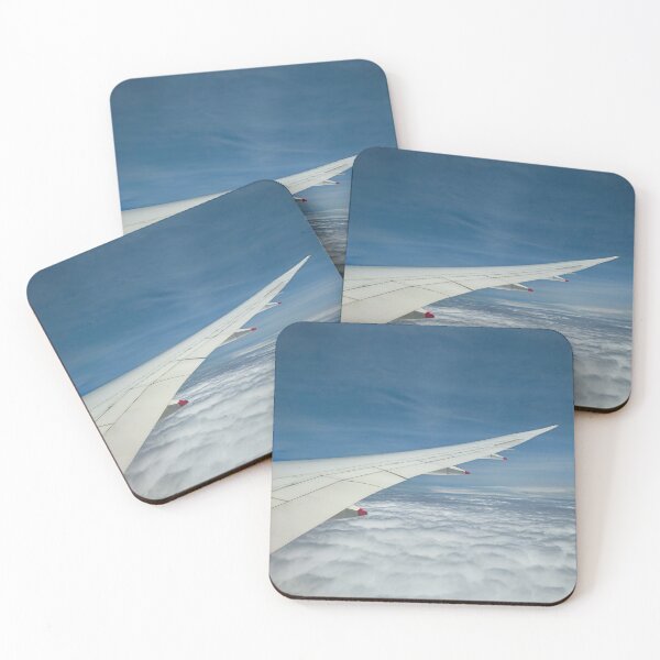 Item preview, Airplane wing through the window sky view high above horizon designed and sold by WheresMyMojo.