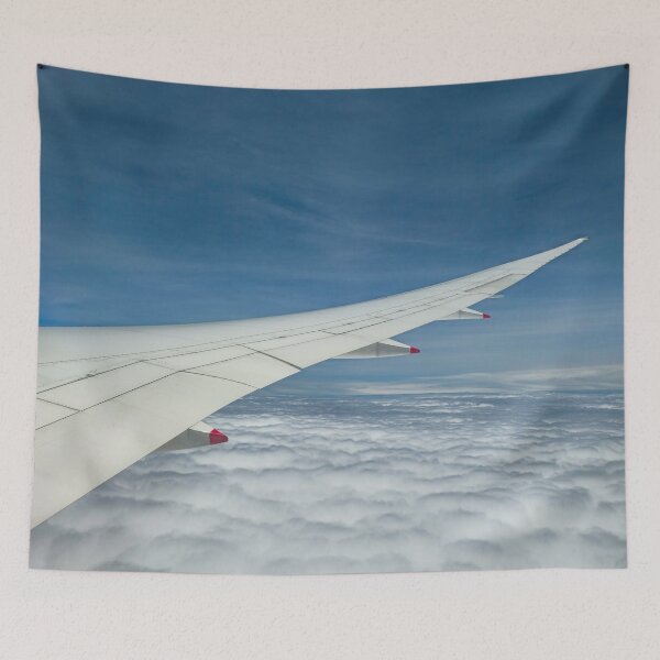 Item preview, Airplane wing through the window sky view high above horizon designed and sold by WheresMyMojo.