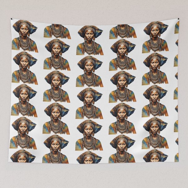 Item preview, African Watercolor Art, African Woman, African Style designed and sold by SRLND.