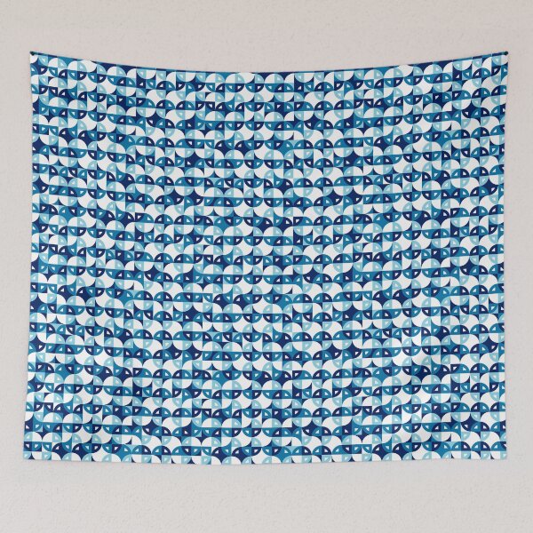 Item preview, Abstract circles and triangles, blue version designed and sold by Alex  Blud.