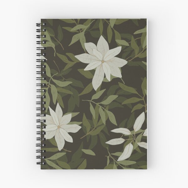 Item preview, Magnolia flowers, Dark green leaves pattern with white flower.  floral background, tropical seamless pattern designed and sold by GorXena.