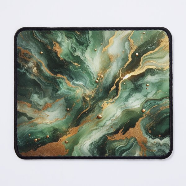 Item preview, Elegance in green: Realistic marble with golden accents – A digital masterpiece designed and sold by FotoworldEdel.