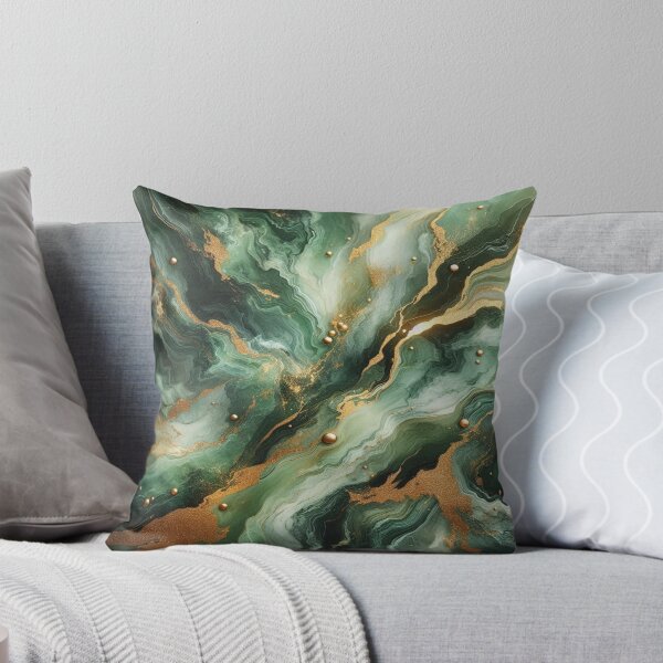 Item preview, Elegance in green: Realistic marble with golden accents – A digital masterpiece designed and sold by FotoworldEdel.