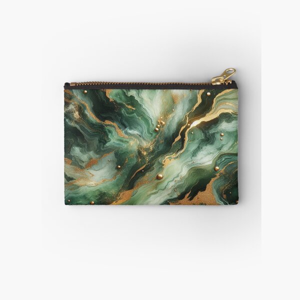 Item preview, Elegance in green: Realistic marble with golden accents – A digital masterpiece designed and sold by FotoworldEdel.