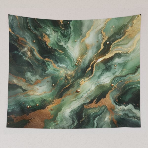 Item preview, Elegance in green: Realistic marble with golden accents – A digital masterpiece designed and sold by FotoworldEdel.