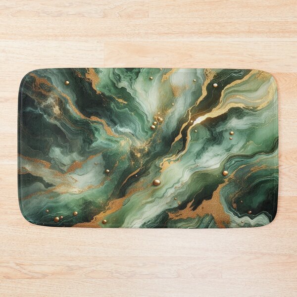 Item preview, Elegance in green: Realistic marble with golden accents – A digital masterpiece designed and sold by FotoworldEdel.