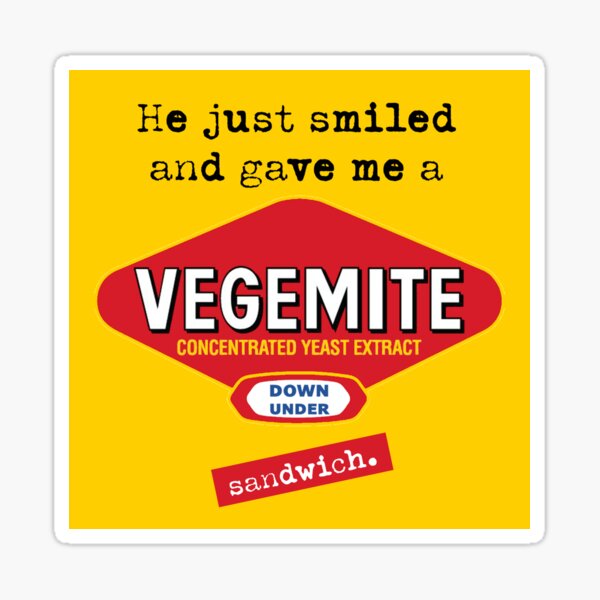 Item preview, He just smiled and gave me a Vegemite sandwich - black text designed and sold by Corinne Alexa Jackson.