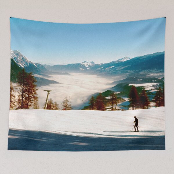 Item preview, Lone Skier over Innsbruck designed and sold by JonDelorme.