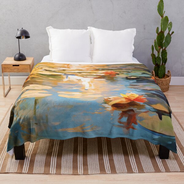 Item preview, Water lilies on a sunny day | Impressionism designed and sold by AniDragonfly.