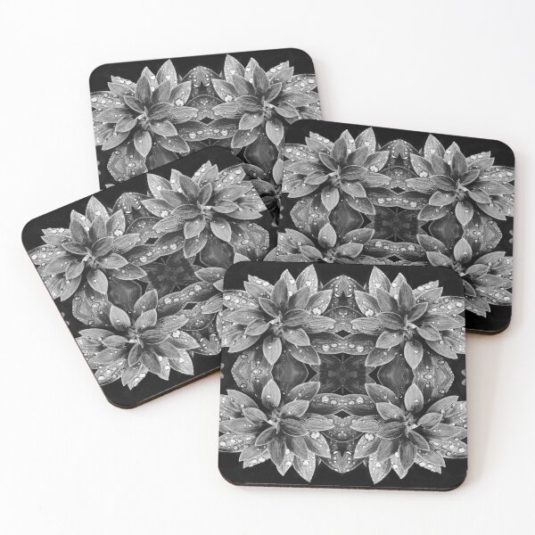 Item preview, Four Directions of Foliage B&W designed and sold by ColinAronStudio.