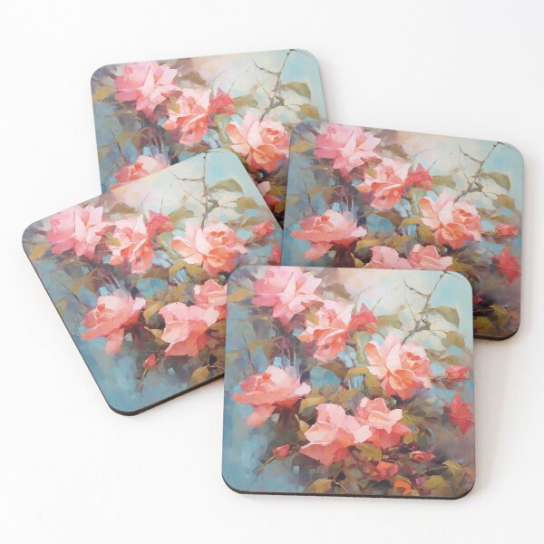 Item preview, Rose bush with flowers | Impressionism designed and sold by AniDragonfly.