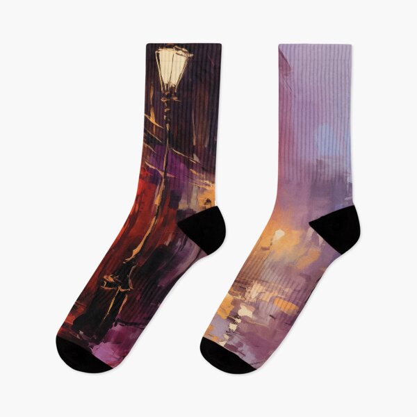 Item preview, Rainy evening in the city | Impressionism designed and sold by AniDragonfly.