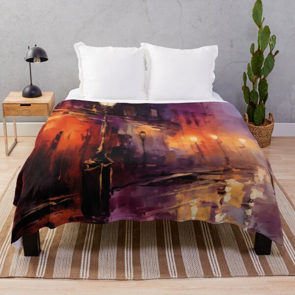 Item preview, Rainy evening in the city | Impressionism designed and sold by AniDragonfly.