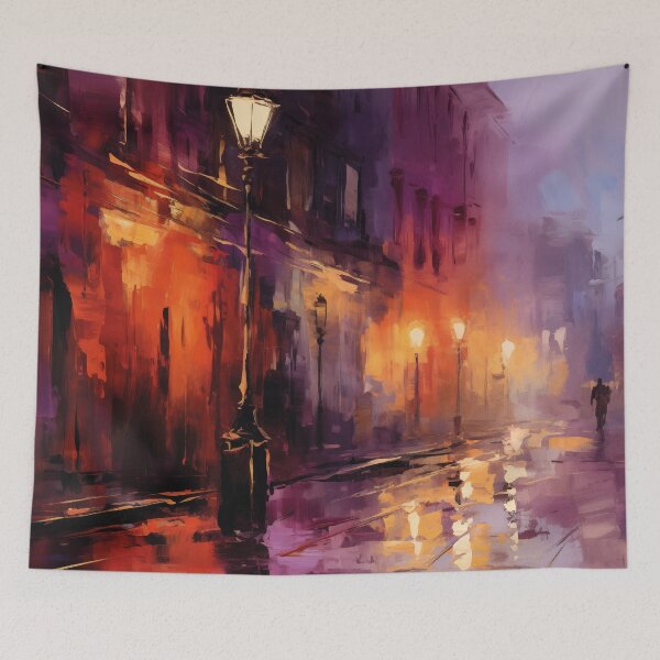 Item preview, Rainy evening in the city | Impressionism designed and sold by AniDragonfly.