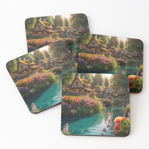 Item preview, Flower-Embraced Canal Hamlet designed and sold by BlareBlare.