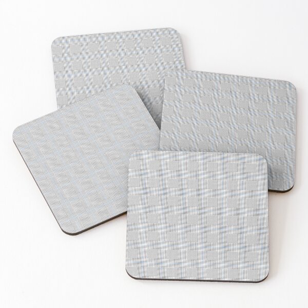 Item preview, Glen check, Prince of Wales abstract geometric pattern, black broken checks  designed and sold by iclipart.