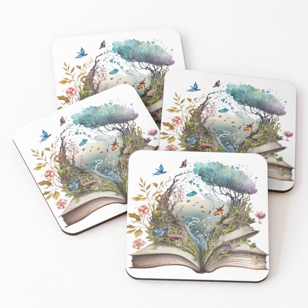 Item preview, Floral Open Book designed and sold by GiraffeCreative.