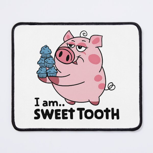 Item preview, I AM SWEET TOOTH ! Pink Cartoon Pig designed and sold by Noertz.