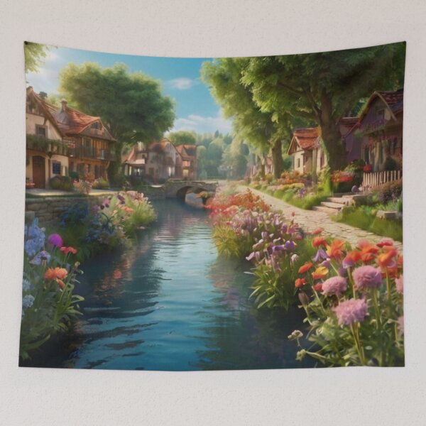 Item preview, Blossom Canal Village designed and sold by BlareBlare.