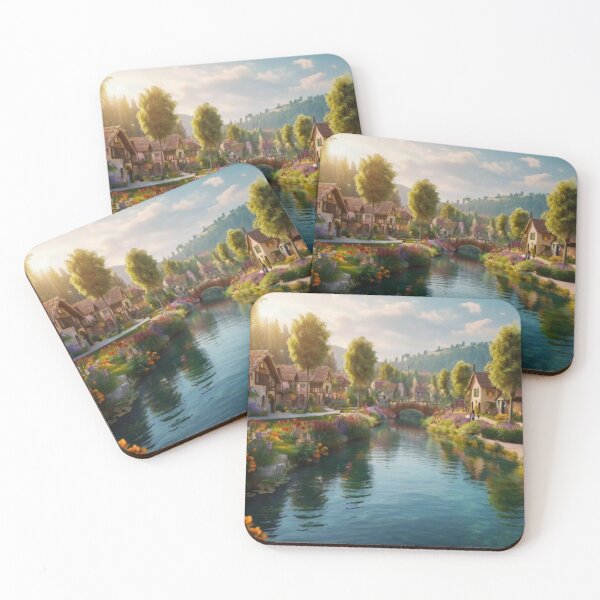 Item preview, Garden of the Canal Village designed and sold by BlareBlare.