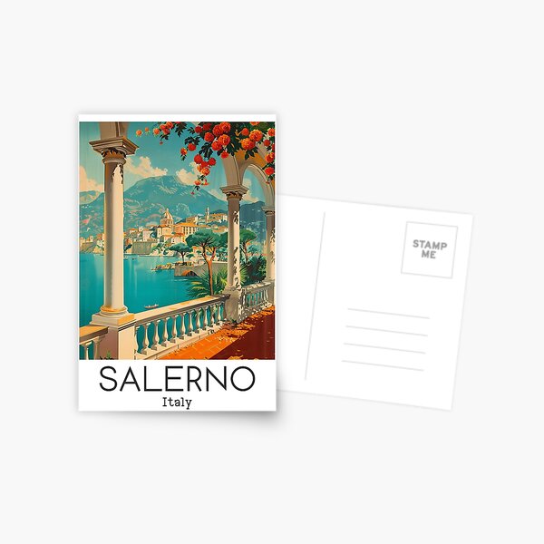 Item preview, A Vintage Travel Art of Salerno - Italy  designed and sold by GoodOldVintage.