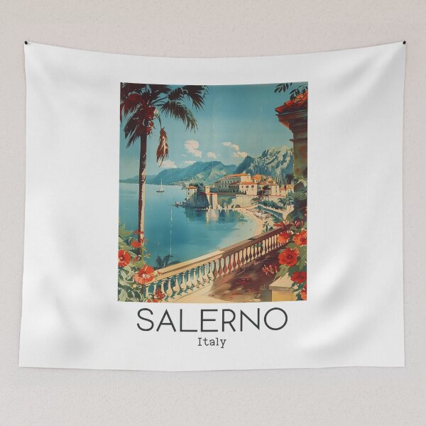 Item preview, A Vintage Travel Art of Salerno - Italy  designed and sold by GoodOldVintage.