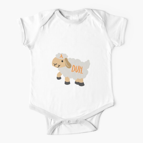 AWS Lamb Duh Short Sleeve Baby One-Piece