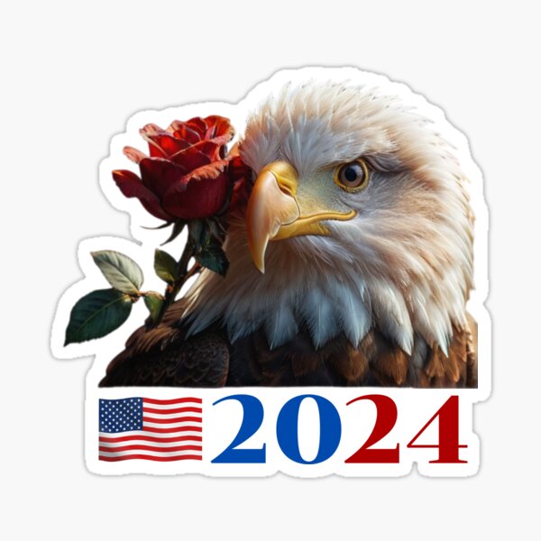 Item preview, Eagle with Rose 2024 | Patriotic designed and sold by OleOleStore.
