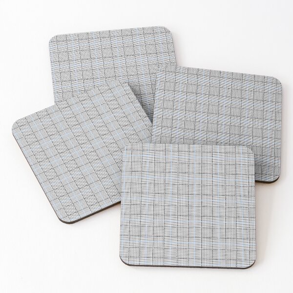 Item preview, Glen check, Prince of Wales abstract geometric pattern, black, grey, blue broken checks  designed and sold by iclipart.