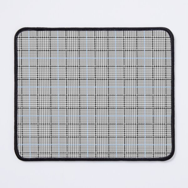 Item preview, Glen check, Prince of Wales abstract geometric pattern, black, grey, blue broken checks designed and sold by iclipart.