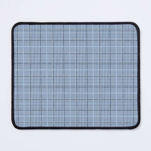 Item preview, Glen check, Prince of Wales abstract geometric pattern, black, blue broken checks designed and sold by iclipart.