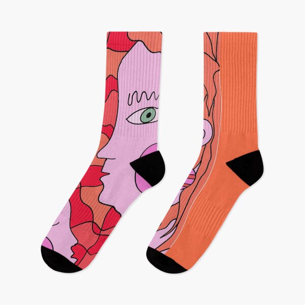 Item preview, Mother and child in shades of pink and orange designed and sold by My-fake-places.