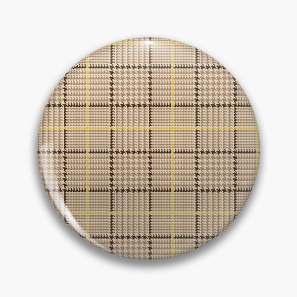 Item preview, Glen check, Prince of Wales abstract geometric pattern, brown, yellow broken checks  designed and sold by iclipart.