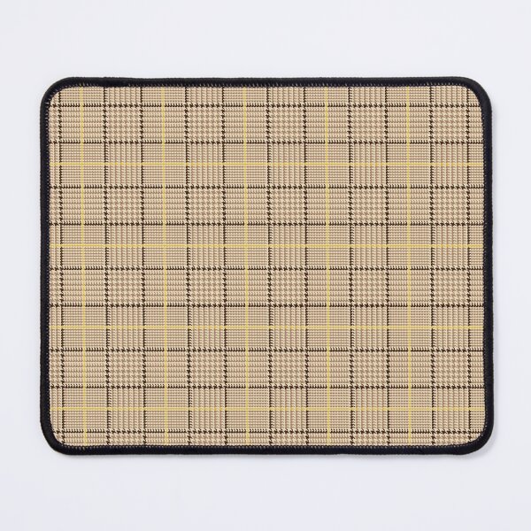 Item preview, Glen check, Prince of Wales abstract geometric pattern, brown, yellow broken checks designed and sold by iclipart.