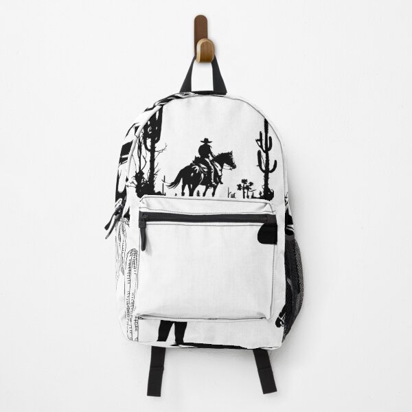 Item preview, Western Vibes: Cowboy and Cowgirl Silhouettes on a Rugged Desert Background designed and sold by Aqmean.