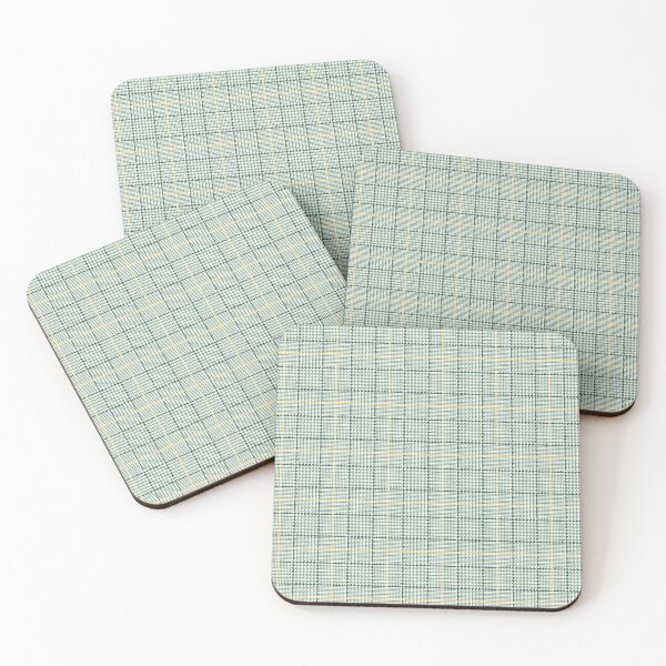 Item preview, Glen check, Prince of Wales abstract geometric pattern, green, yellow broken checks  designed and sold by iclipart.