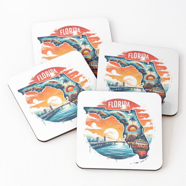 Item preview, Mapa retro de Florida designed and sold by laobc.
