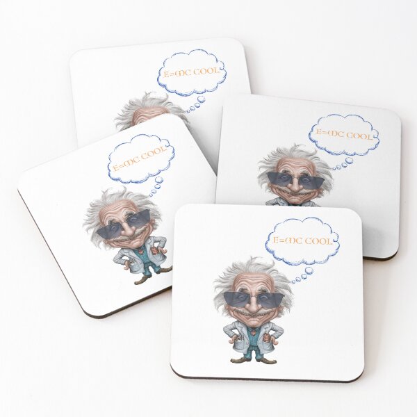 Item preview, Funny Einstein Caricature Design with "E=mc² Cool" Formula - Science Geek Gift designed and sold by StyleFused.