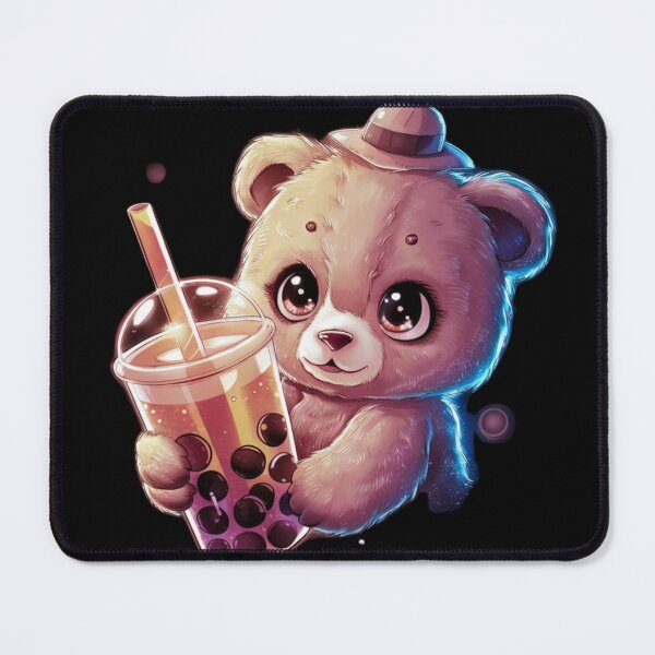 Item preview, Little Bear in hat Chilling with it's Boba Tea designed and sold by Paulina Szymoniak.