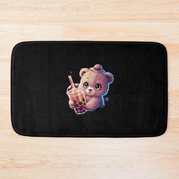 Item preview, Little Bear in hat Chilling with it's Boba Tea designed and sold by Paulina Szymoniak.