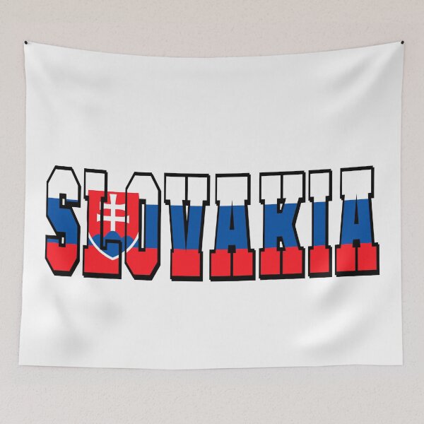 Item preview, Slovakia Country Flag Typography designed and sold by TravelWish.