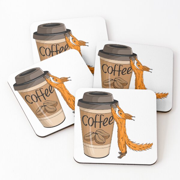 Item preview, Squirrel with coffee designed and sold by Maryart8.