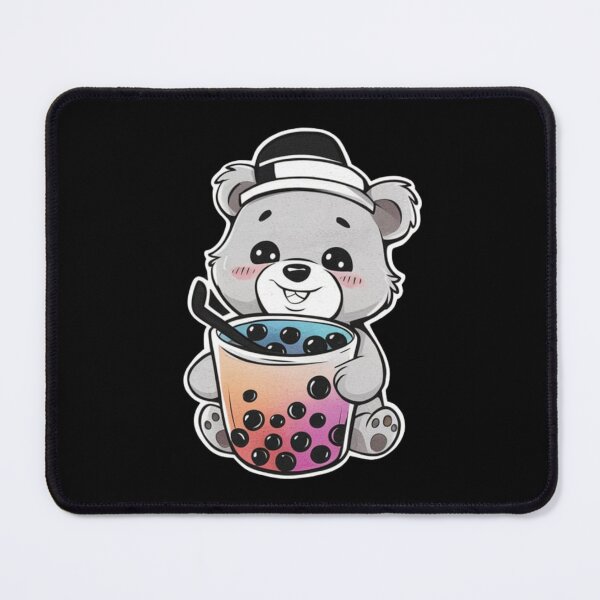 Item preview, Little polar Bear in hat Chilling with it's Boba Tea designed and sold by Paulina Szymoniak.