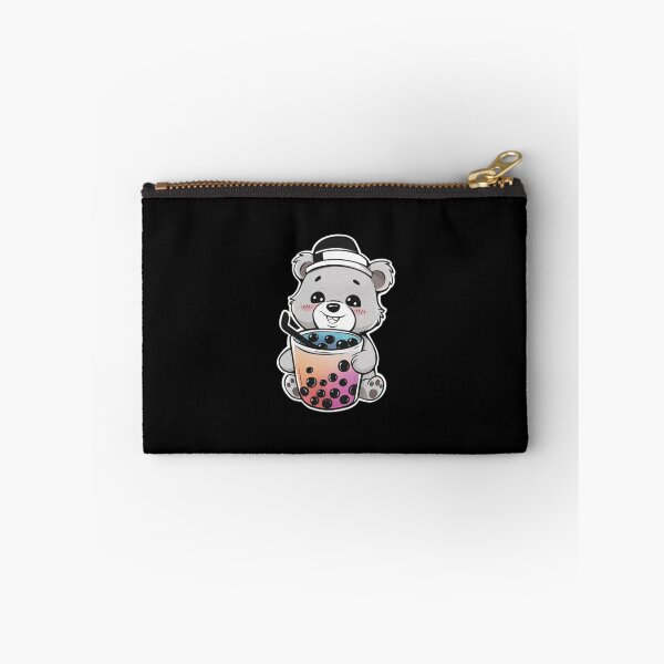 Item preview, Little polar Bear in hat Chilling with it's Boba Tea designed and sold by Paulina Szymoniak.