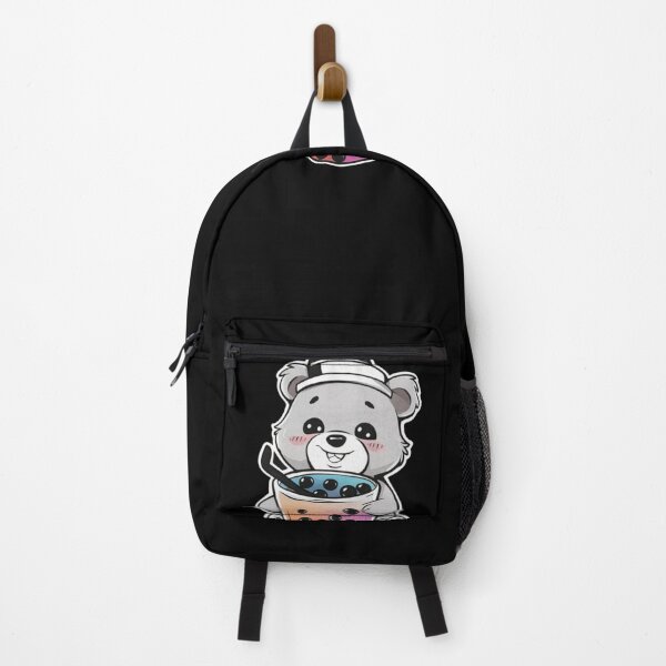 Item preview, Little polar Bear in hat Chilling with it's Boba Tea designed and sold by Paulina Szymoniak.