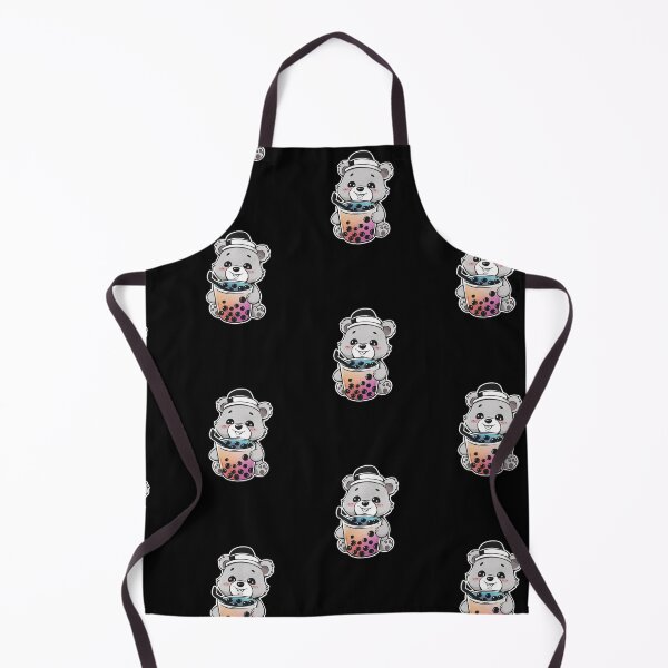 Item preview, Little polar Bear in hat Chilling with it's Boba Tea designed and sold by Paulina Szymoniak.